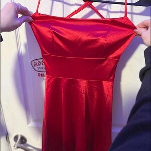 Emerald Sundae Red Backless Dress